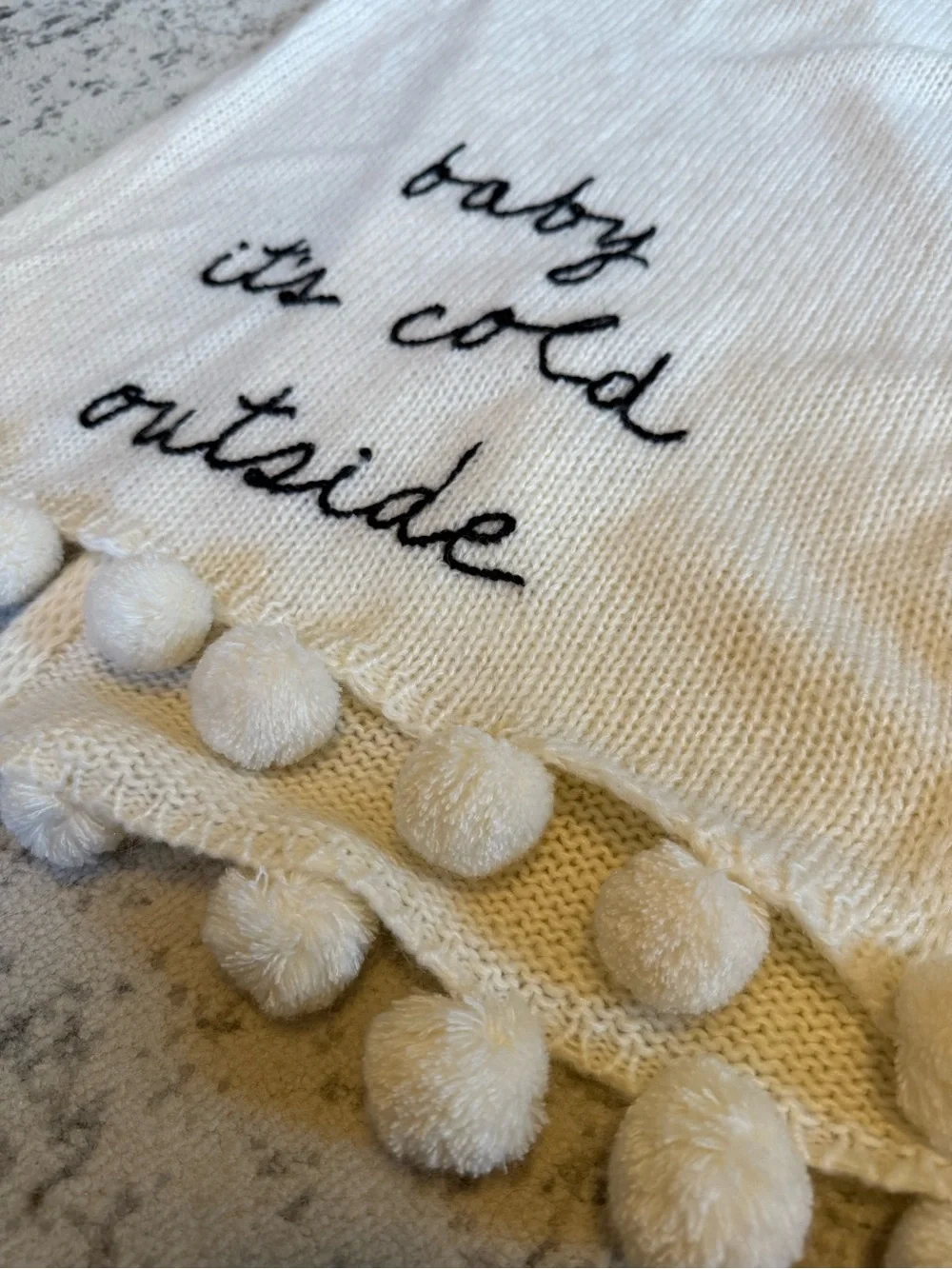 Kate Spade Baby It’s Cold Outside Cream Scarf
